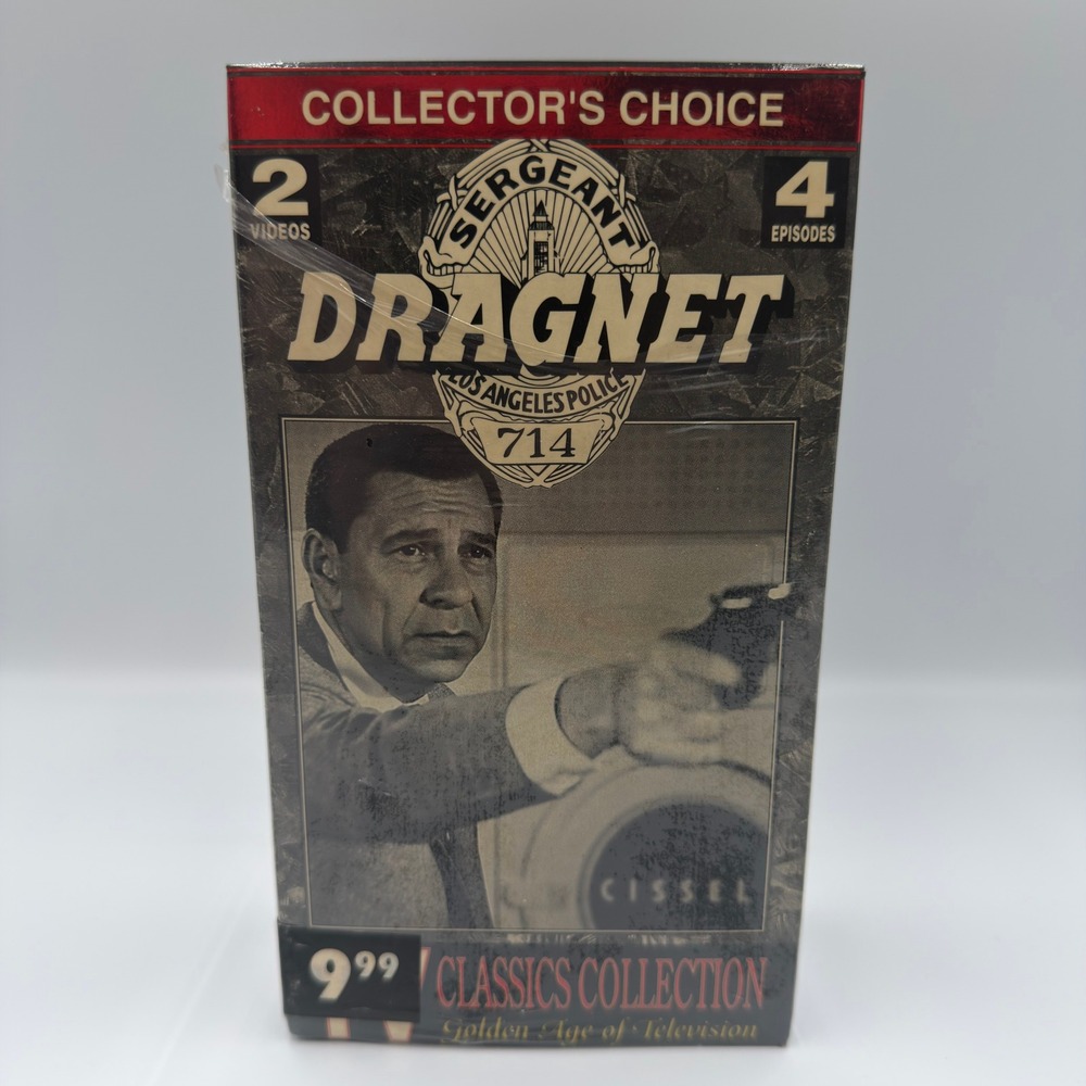 Dragnet TV Classics Collection 2-Pack VHS 4 Episodes Jack Webb Madacy New Sealed